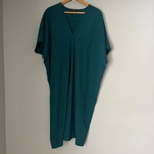 Aritzia Babaton Green Cocoon Shift Dress Size Large‎ Oversized Loose Boxy Fit